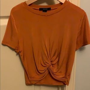 Rust orange crop top